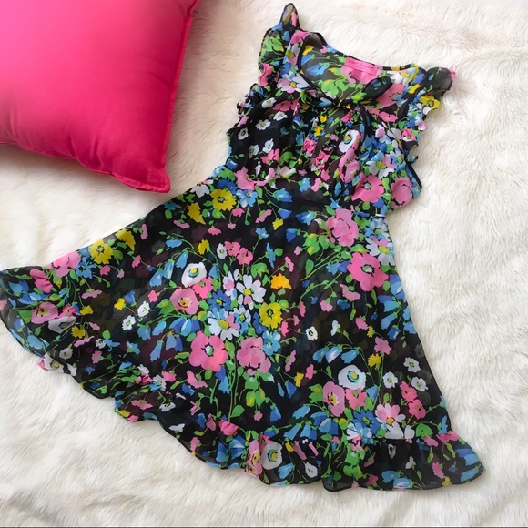 Betsey Johnson Other - Betsey Johnson Black Floral Chemise M